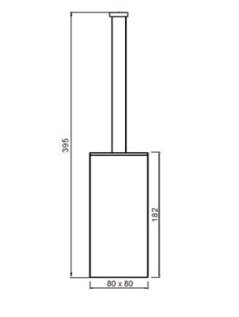 Ершик напольный Nofer квадратный из нержавеющей стали матовый 09075.S