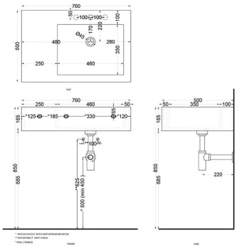 Раковина накладная Cielo I Narcisi NALAMDX AL 76 см правая зеленый