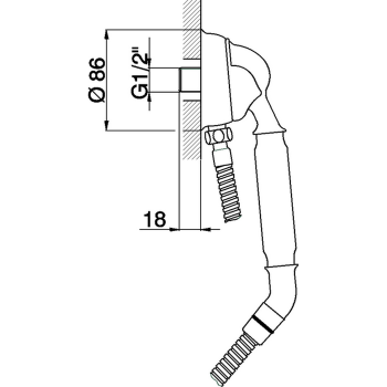 Душевой гарнитур Cisal Arcana Toscana ручная лейка,шланг 120 см,вывод с держателем, бронза TS00303027 Акция