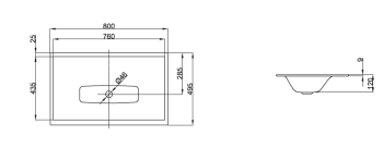 Раковина встраиваемая на столешницу Bette Lux A161-000