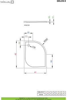 Душевой поддон Radaway Delos E 100 SDE1090-01L