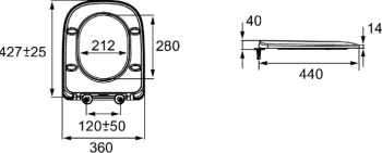 Сиденье для унитаза Jacob Delafon Vox E20142-00 белое