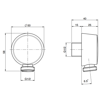 Подвод воды Fima Carlo Frattini Wellness 1/2, хром F2013CR