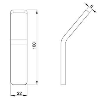 Крючок Almar 22xh100, латунь брашированная pvd E310001.HB