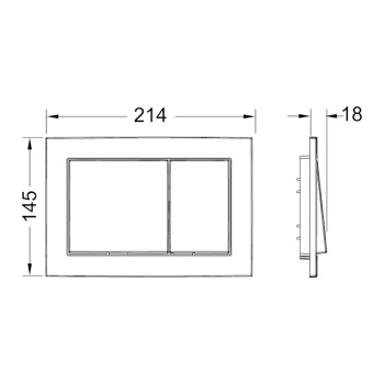 Лицевая панель для клавиши Tece 9240723 черный