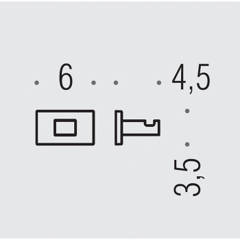 Крючок одинарный Colombo Look PVD нержавеющая сталь BLC27.HPS1
