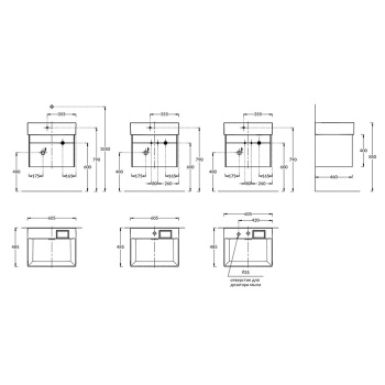 Тумба LOGICA подвесная Kerama Marazzi 2 ящика 60 см песчаный LOG.60.2\SAN