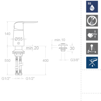 Смеситель для биде Ramonsoler Ypsilon встраиваемый plus SA6423