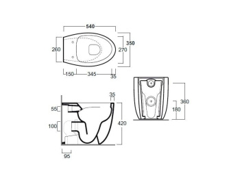 Унитаз напольный Simas Bormio BR 01 bia белый