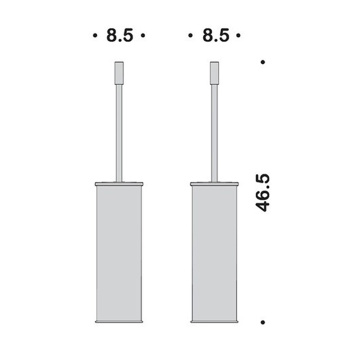 Туалетный ёршик Colombo Plus напольный, белый матовый W4961.BM