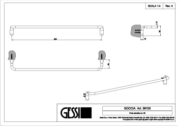 Полотенцедержатель Gessi Goccia 38103.031 Chrome