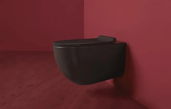 Унитаз подвесной Simas Vignoni VI 18 nero + VI 004 nero + F 85 черный