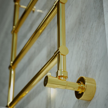 Полотенцесушитель водяной Margaroli Sole 4424704BGK 72x54 золото