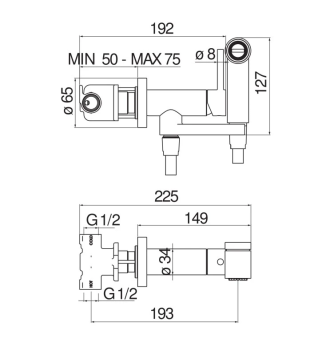 Гигиенический душ Nobili AV00600GDP золото