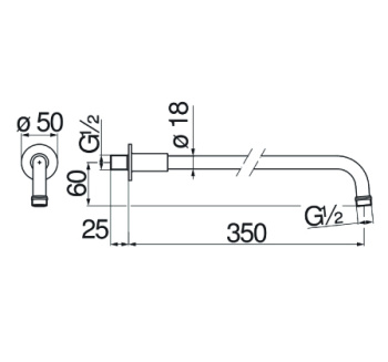 Держатель верхнего душа Nobili AD138/4GDP