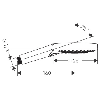 Axor ShowerSolutions Ручной душ 120 3je, 15 л / мин, ½’, цвет: хром 26050000