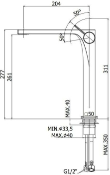 Смеситель для раковины Paffoni Rock RO081ST хром