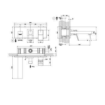 Смеситель для раковины Gessi Rettangolo K 53138.299 черный