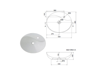 Раковина накладная Scarabeo MOAI 8610