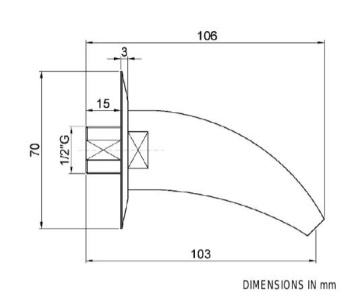 Кран Nofer настенный эргономичный 07010.B