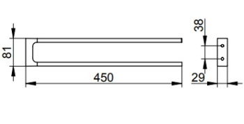Полотенцедержатель Keuco Edition 11 11118250000 латунь шлифованная