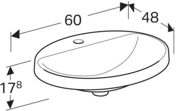 Раковина встраиваемая Geberit VariForm 500.726.01.2