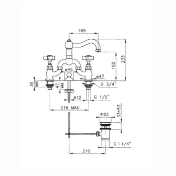 Смеситель для раковины Nicolazzi El Capitan 1419CR69 хром