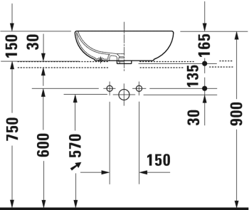 Раковина-чаша Duravit Foster 50 0335500000 Белая