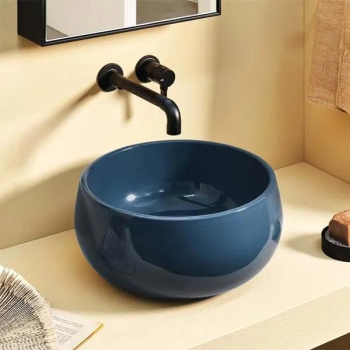 Раковина накладная Cielo Le Bacinelle BATO OL 43 см синий