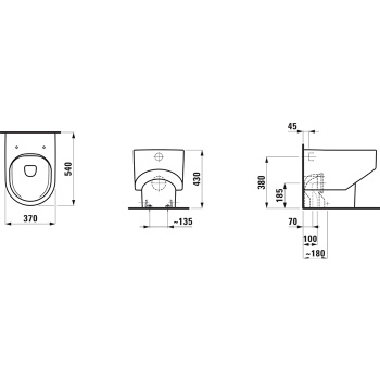 Унитаз напольный Laufen Sonar 8.2334.1.757.000.1 белый матовый