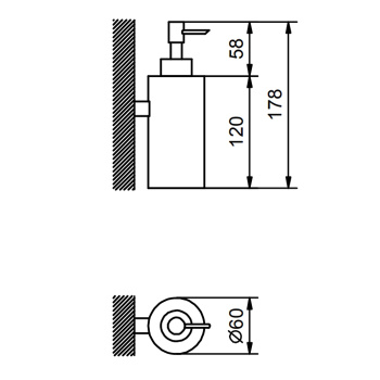 Дозатор для жидкого мыла Fantini Young настенный, хром 96 02 7653