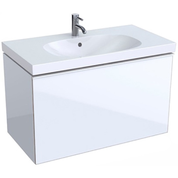 Тумба под раковину Geberit (Keramag) Acanto 90 подвесная Белое стекло