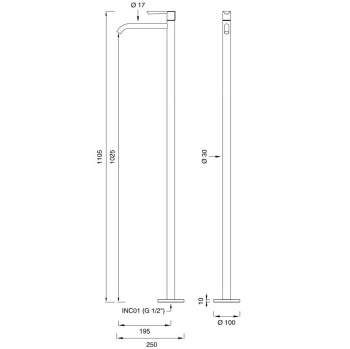 Смеситель для раковины Cea Design Lutezia Plus LTZ 20 S сталь