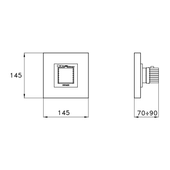 Внешняя часть встраиваемого термостатического смесителя для душа Stella Casanova IS3293 P.V. без запорного вентиля, хром CS 06010 CR00