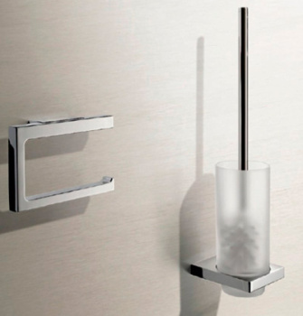 Туалетный ершик Keuco Edition 11 11164019000 с хрустальной матовой колбой, хром