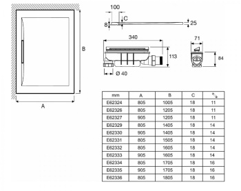 Душевой поддон 170х90 Jacob Delafon Flight Pure E62335-00, белый