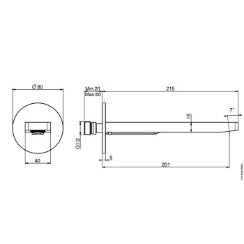 Излив для ванны Fima Carlo Frattini Mast настенный, 20, хром F2418CR