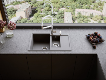 Смеситель для кухни Omoikiri Sinto 2 Plus LG-BL светлое золото черный 4994469