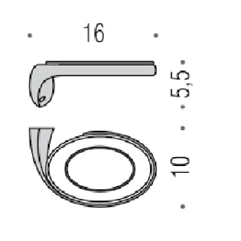 Мыльница подвесная Colombo Link хром/матовое стекло B2451-VAN