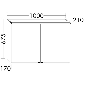 Burgbad Yumo Шкаф зеркальный 100x67.5x21 см, с подсветкой SPIY100 F3193