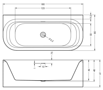 Акриловая ванна Riho 180x80 B096001005