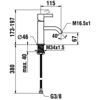 Смеситель для раковины Laufen Kartell 3.1133.1.004.100.1 хром