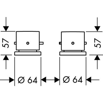 Axor Starck Смеситель на борт ванны, на 2 отв., термостатический, цвет: шлифованная медь 10480950