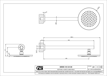 Верхний душ Gessi 54149.299 Matte Black