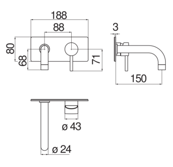 Cмеситель для раковины Nobili Live LV00198CR хром