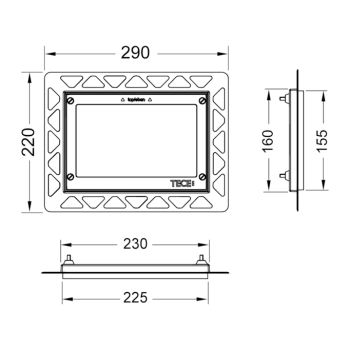 Рамка монтажная  Tece Tecenow 9240648 золото