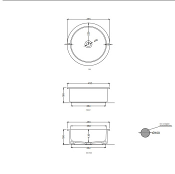 Раковина накладная Cielo I Catini Catino CALAT45 CP 45 см розовый