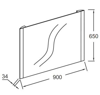 Зеркало с подсветкой 90 см Jacob Delafon Replique EB1473-NF