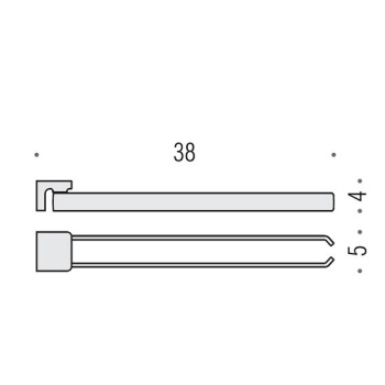 Полотенцедержатель двойной Colombo Alize 38см поворотный, хром B2512.CR