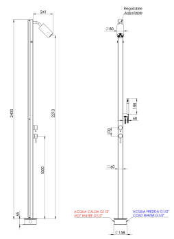 Душевая система Daniel Steel SSA2964358LP нержавеющая сталь